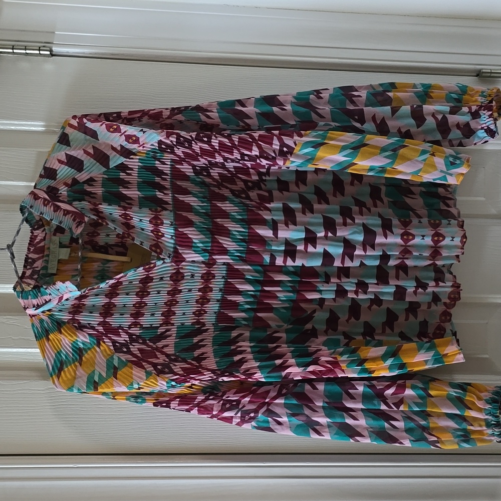 RYEGRASS BRAND WOMEN'S MULTI COLORED BLOUSE TOP SIZE LARGE